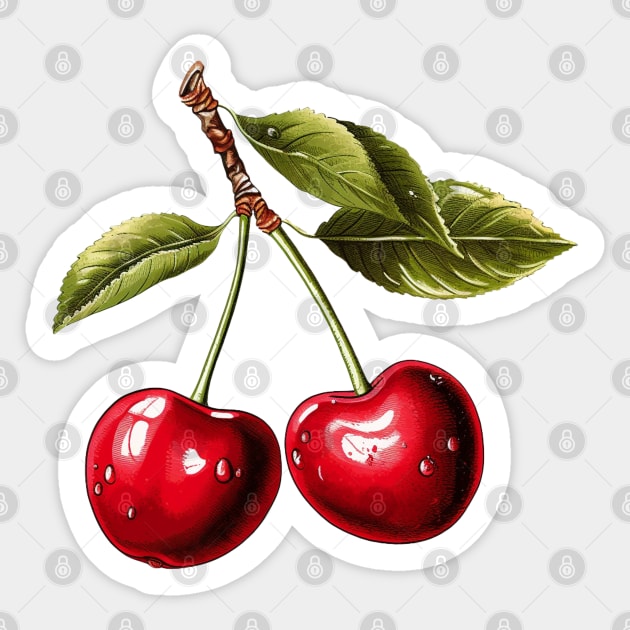 Cherries Sticker by Teravitha